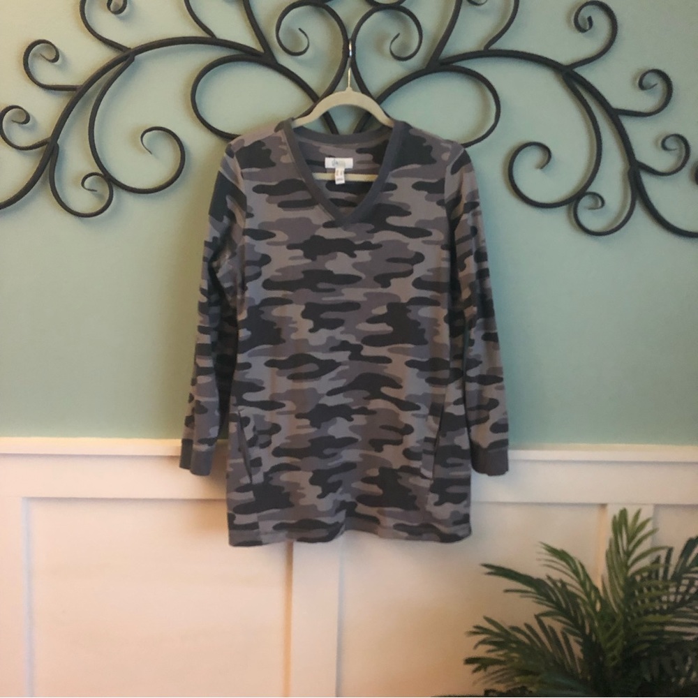 Camouflage print tunic